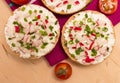 Buns with cottage cheese and fresh radish