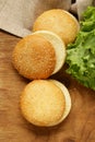 Buns for hamburgers with sesame Royalty Free Stock Photo