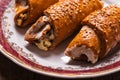 Buns with sesame in plate Royalty Free Stock Photo