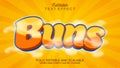 buns text effect 3d style vector editable Royalty Free Stock Photo
