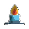 Bunsen burner flame Royalty Free Stock Photo
