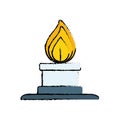 Bunsen burner flame Royalty Free Stock Photo