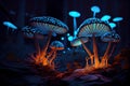 magic mushrooms in forest