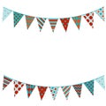 Bunting background in flat style.