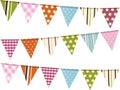 Bunting background on white