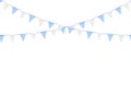 Buntings garlands on white background. Oktoberfest Royalty Free Stock Photo