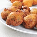 Bunuelos de bacalao, spanish cod fritters Royalty Free Stock Photo