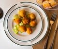 Bunuelos de bacalao - traditional Spanish cod fritters closeup Royalty Free Stock Photo