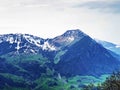 Buochserhorn summit in the Swiss Prealps mountain range