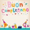 Buon compleanno Happy birthday in Italian Royalty Free Stock Photo