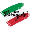 Buon ferragosto italian summer festival hand lettering Royalty Free Stock Photo