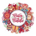 Buon Natale. Christmas template. Royalty Free Stock Photo