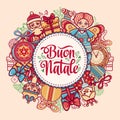 Buon Natale. Christmas template. Royalty Free Stock Photo