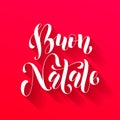 Buon Natale greeting. Italian Merry Christmas