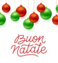 Buon Natale italian Merry Christmas typography