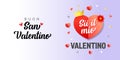 Buon San Valentino, Sii il mio San Valentino Italian lettering