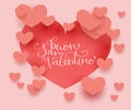 Buon San Valentino translation from italian Happy Valentine day. Handwritten calligraphy lettering illustration. Vector