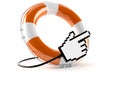 Buoy with internet cursor Royalty Free Stock Photo