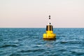 Buoy on North Sea near Netherlands Royalty Free Stock Photo