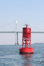 Buoy under Newport Bridge