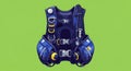 Buoyancy control device BCD illustration with a blue and black Royalty Free Stock Photo