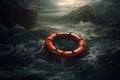 Buoyant Life buoy rescue ring. Generate AI Royalty Free Stock Photo