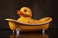 Buoyant Rubber water duck vintage. Generate Ai