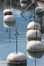 Buoys for boat mooring Royalty Free Stock Photo