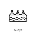 Buoys icon. Trendy modern flat linear vector Buoys icon on white