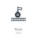 Buoys icon vector. Trendy flat buoys icon from nautical collection isolated on white background. Vector illustration can be used Royalty Free Stock Photo