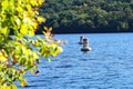 Buoys marking Swimming Area on the St. Croix River Royalty Free Stock Photo