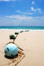 Buoys at sand beach, Samed island,Thailand