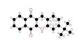 buparvaquone molecule, structural chemical formula, ball-and-stick model, isolated image naphthoquinone antiprotozoal drug