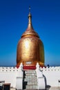 Bupaya pagoda on the shore of the Irrawaddy river in Bagan, Myanmar
