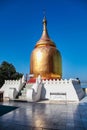 Bupaya pagoda on the shore of the Irrawaddy river in Bagan, Myanmar