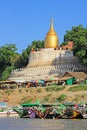 Bupaya Pagoda And Bagan Pier, Bagan, Myanmar