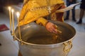 Buptism in russian church