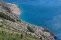 Bura wind on the coast of Croatia Royalty Free Stock Photo