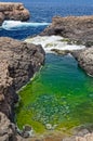 Buracona, a small rocky bay in the island of Sal, Cape Verde