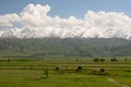 Panorama from Burana tower. Tokmok. Chuy Region. Kyrgyzstan