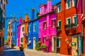 Burano Island, colorful houses Royalty Free Stock Photo