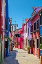 Colorful houses of Burano island Royalty Free Stock Photo