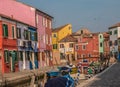 Burano, an island in the Venetian Lagoon, Venice, Veneto, northern Italy. Located at the northern end of the Lagoon, known for its