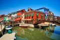 Burano lagoon famous traditional vivid colorful houses vibrant colors island tourism landmark cityscape