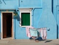 Burano, Laundry in the sun Royalty Free Stock Photo