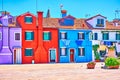 Burano on summer sunny day Royalty Free Stock Photo