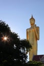 Burapha Phiram Temple and Big Buddha or Buddha Rattanamongkol Mahamuni The highest standing Buddha statue Royalty Free Stock Photo