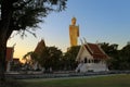 Burapha Phiram Temple and Big Buddha or Buddha Rattanamongkol Mahamuni The highest standing Buddha statue Royalty Free Stock Photo