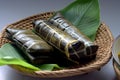 Burasak or Buras traditional Bugis food Royalty Free Stock Photo