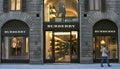 Burberry clothing fashion boutique in Italy